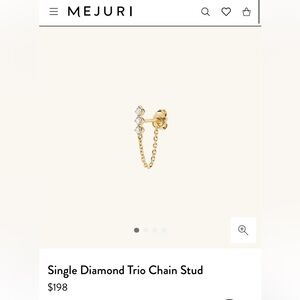 Mejuri Single Diamond Trio Chain Stud